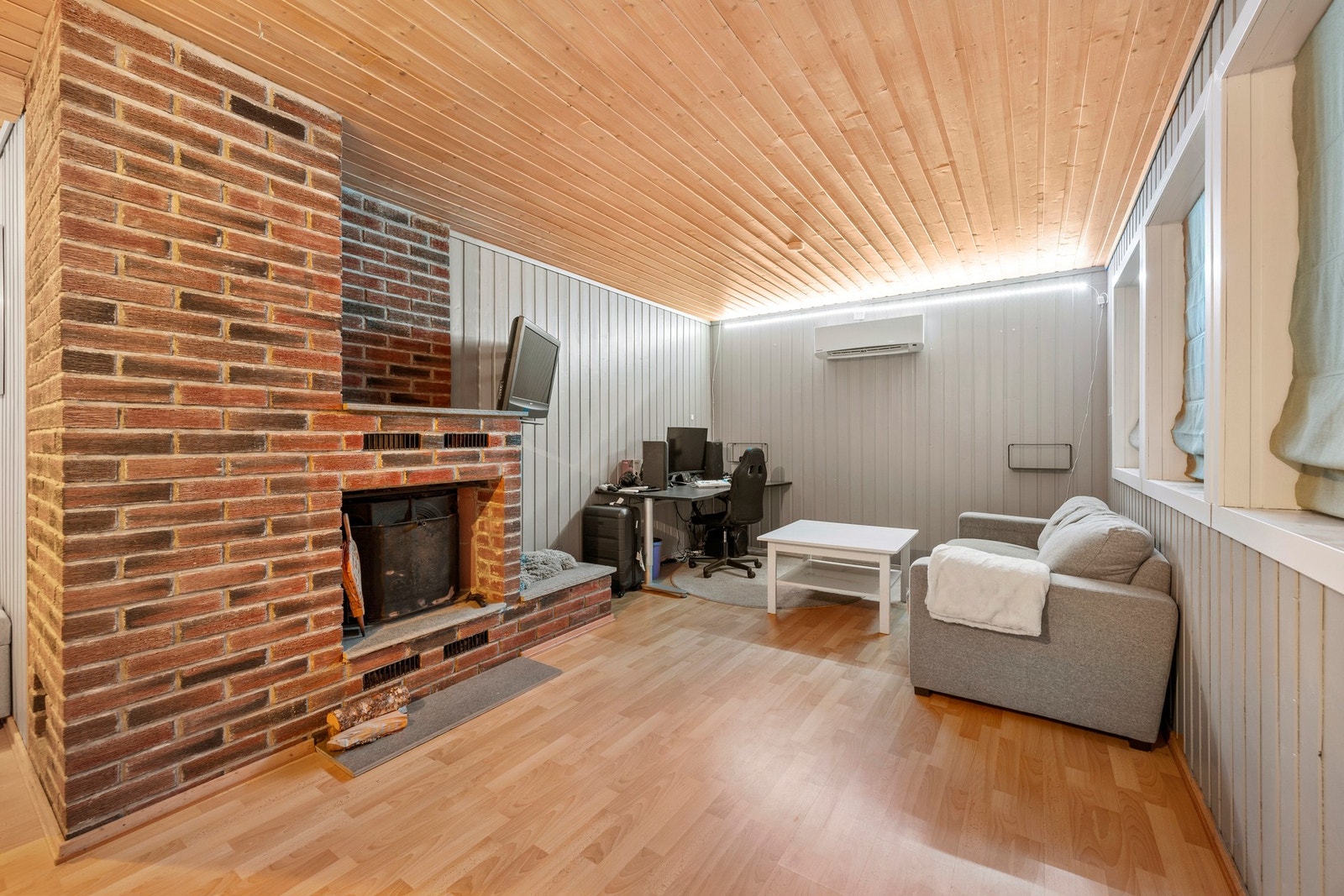 Det er innstallert varmepumpe som sørger for jevn temperatur Galleribilde