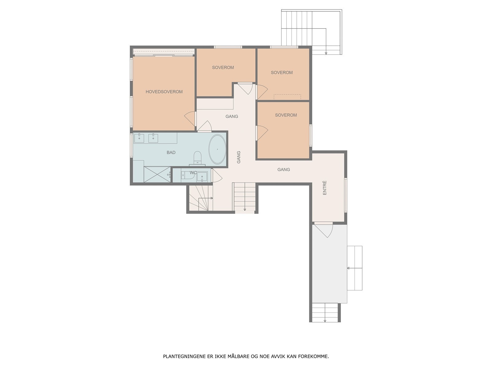 Plantegning hovedetasje Galleribilde