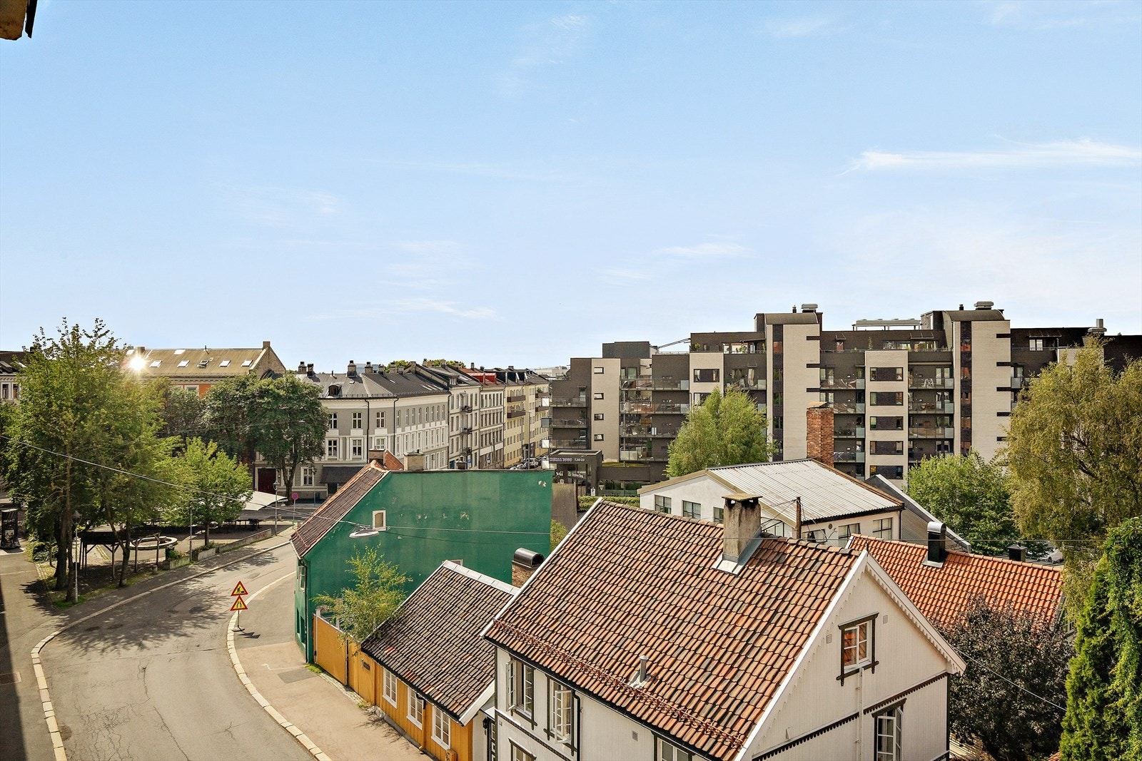 Utsikten og utsynet fra fra hovedsoverommet. Galleribilde