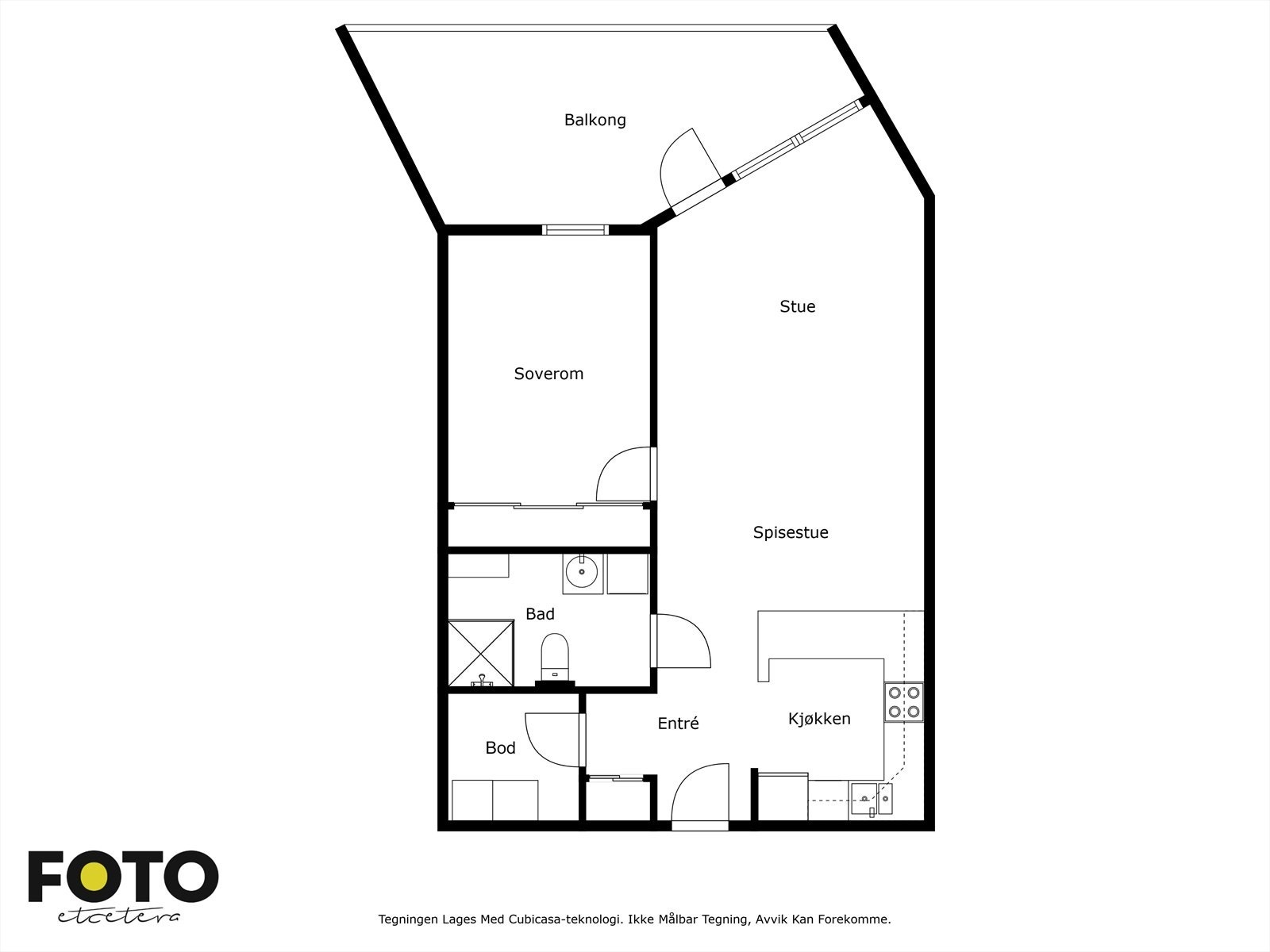 Veiledende plantegning. Ikke målbar. Galleribilde