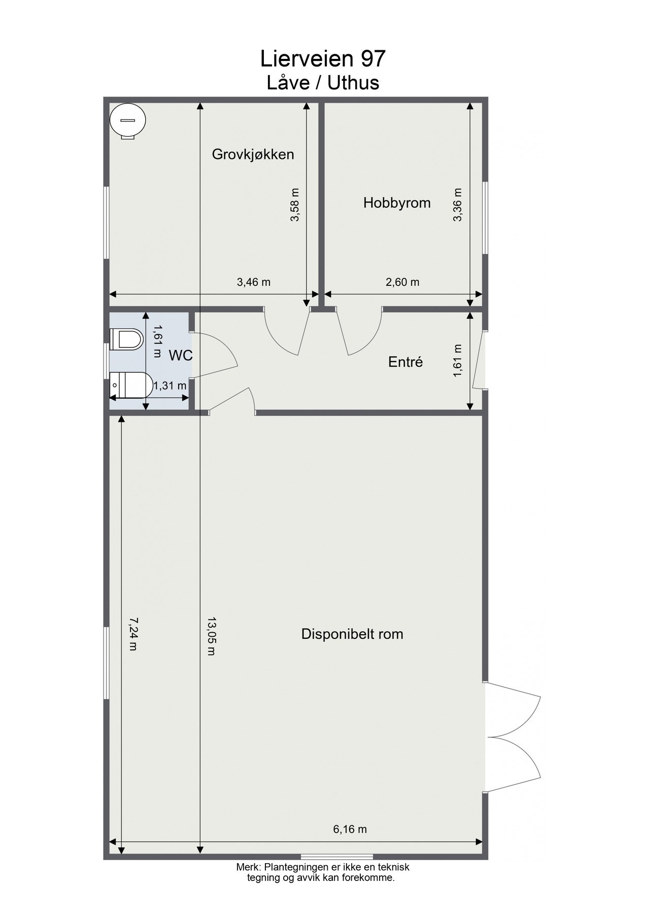 Plantegning låve/uthus Galleribilde