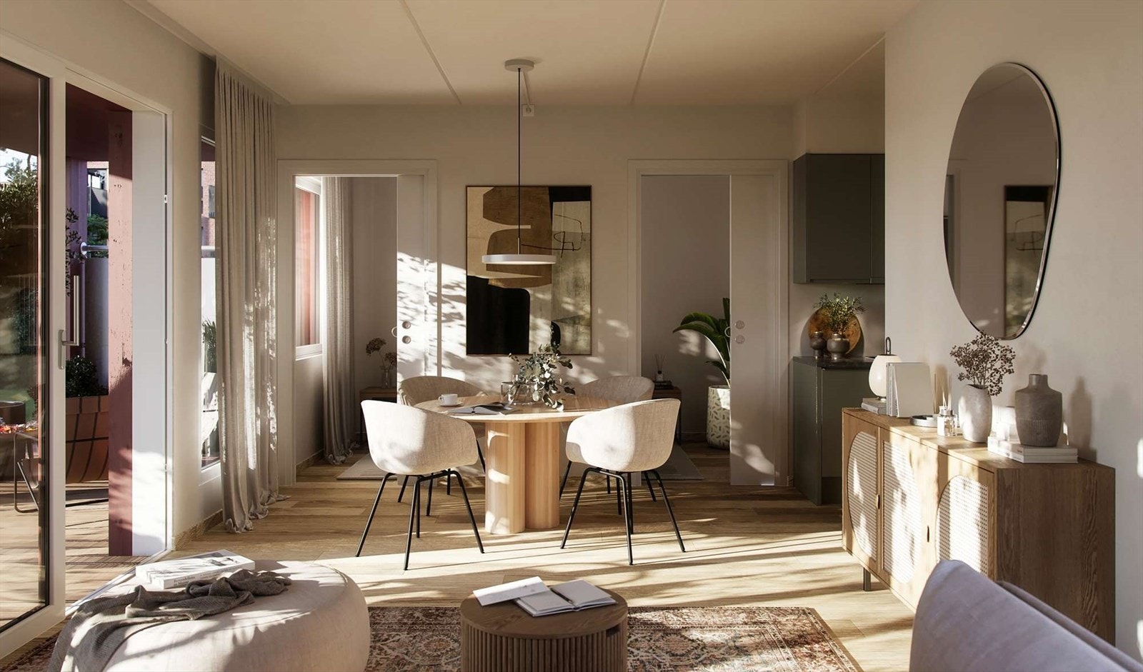 Kunstnerisk illustrasjon. Illustrasjonen er nødvendigvis ikke av den respektive leiligheten. Bilde lånt av Selvaag Bolig. Galleribilde