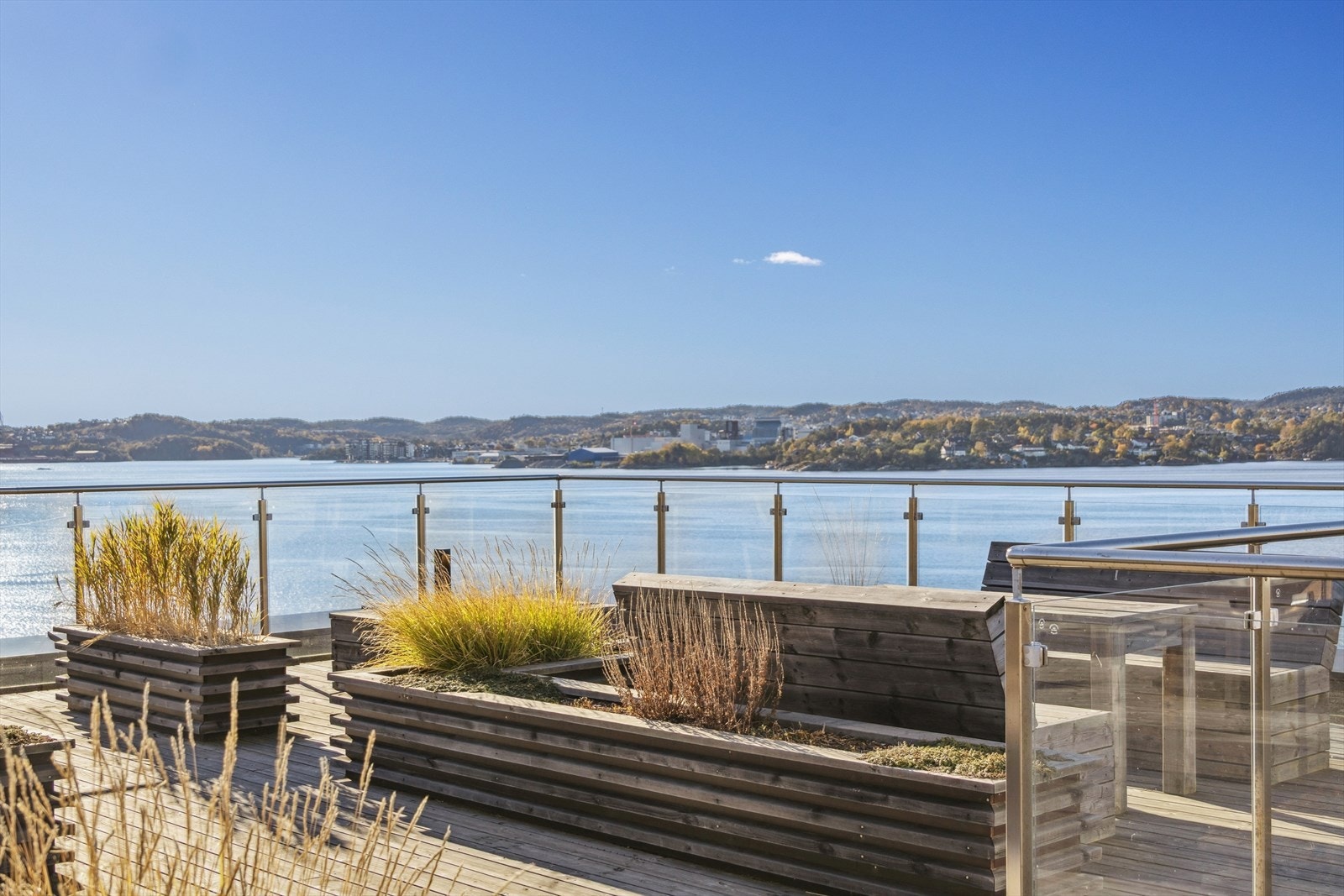 Felles takterrasse for beboerne. Her kan utsikten og gode solforhold nytes! Galleribilde