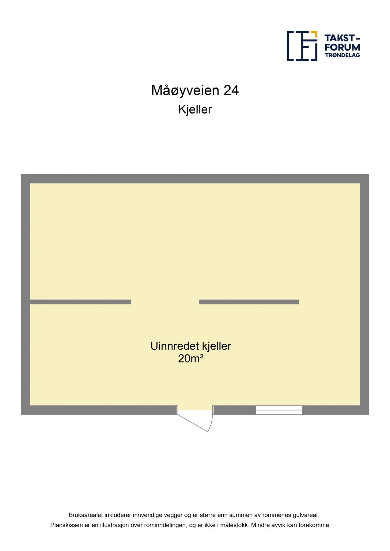 Planskisse - kjeller. Galleribilde