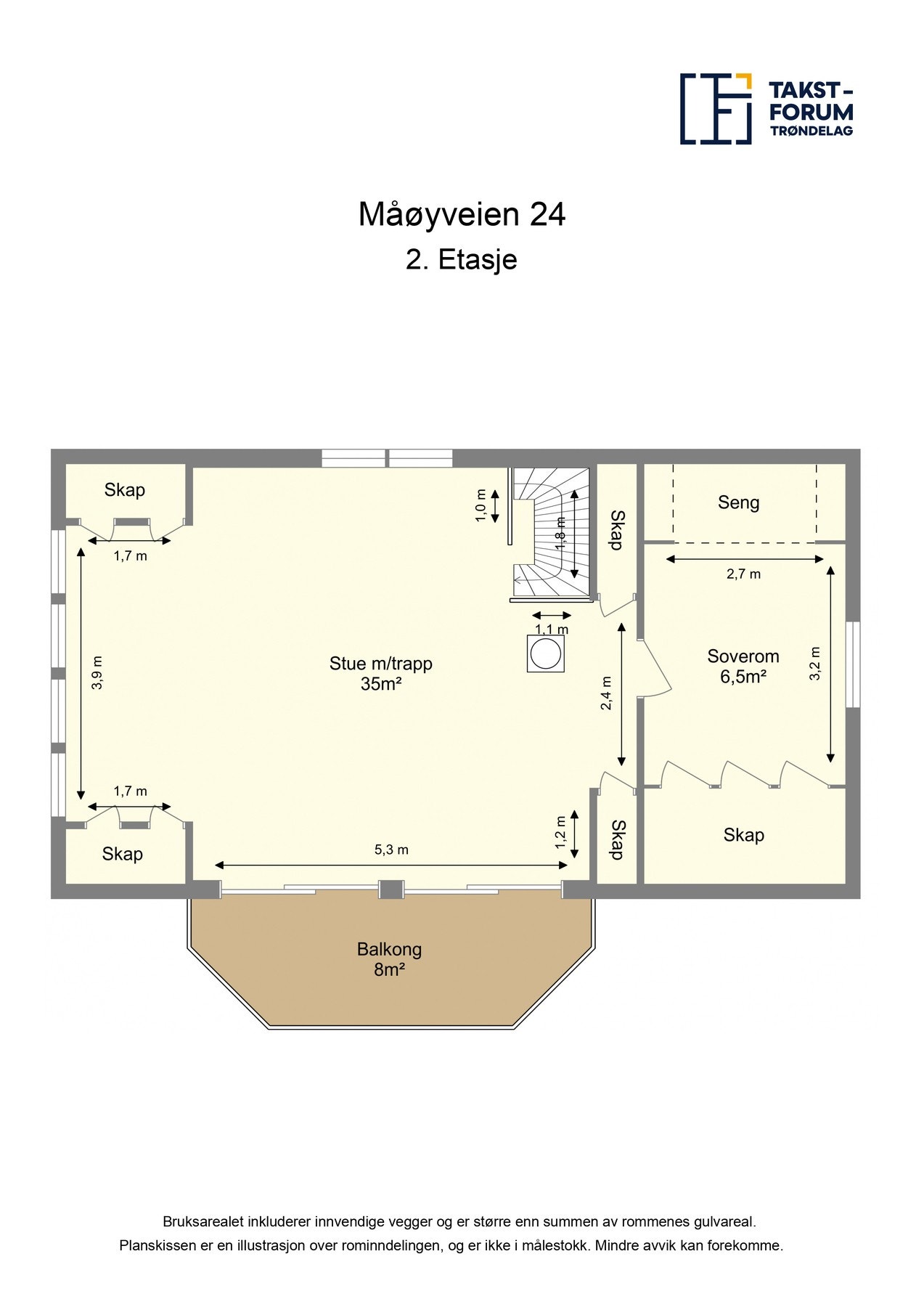 Planskisse - 2. etasje. Galleribilde