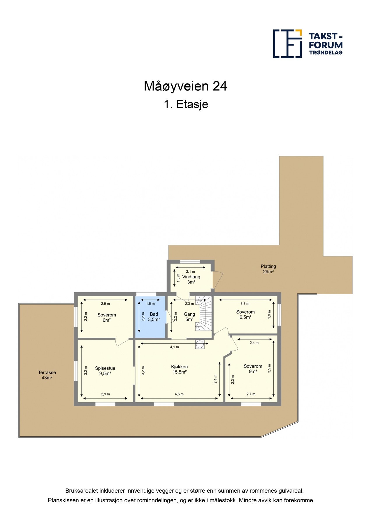 Planskisse - 1. etasje. Galleribilde