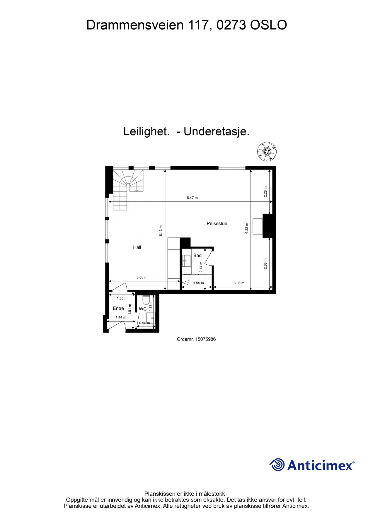 Plantegning underetasje. Galleribilde