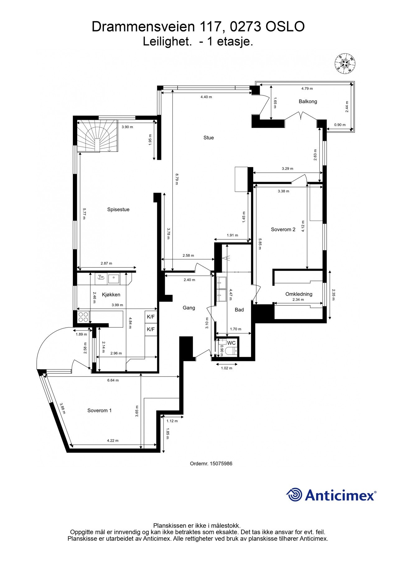 Plantegning 1 etasje. Galleribilde