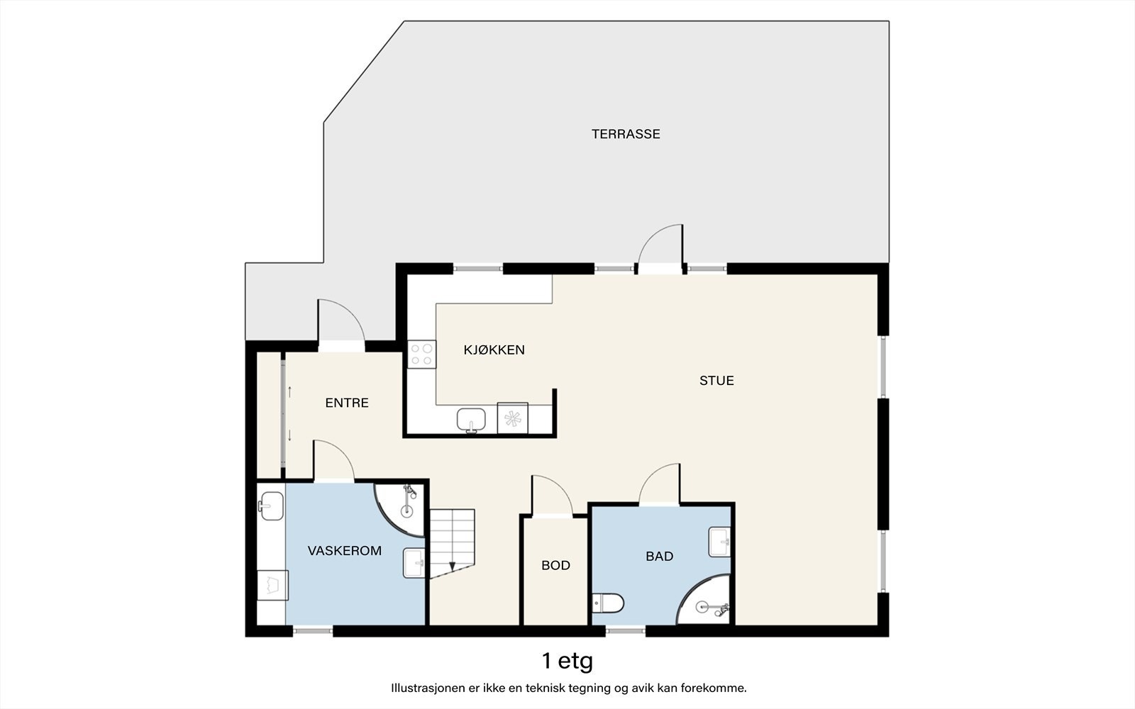 Plantegning 1. etasje. Galleribilde