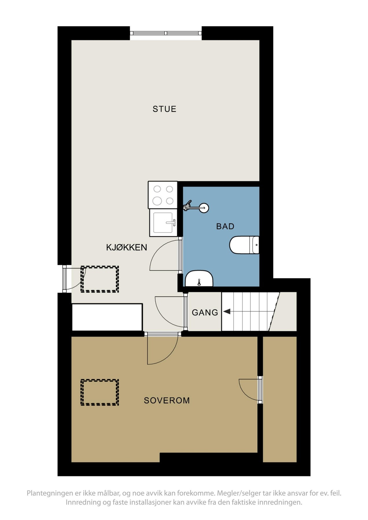 Plantegninger 3. etg - Hybel Galleribilde