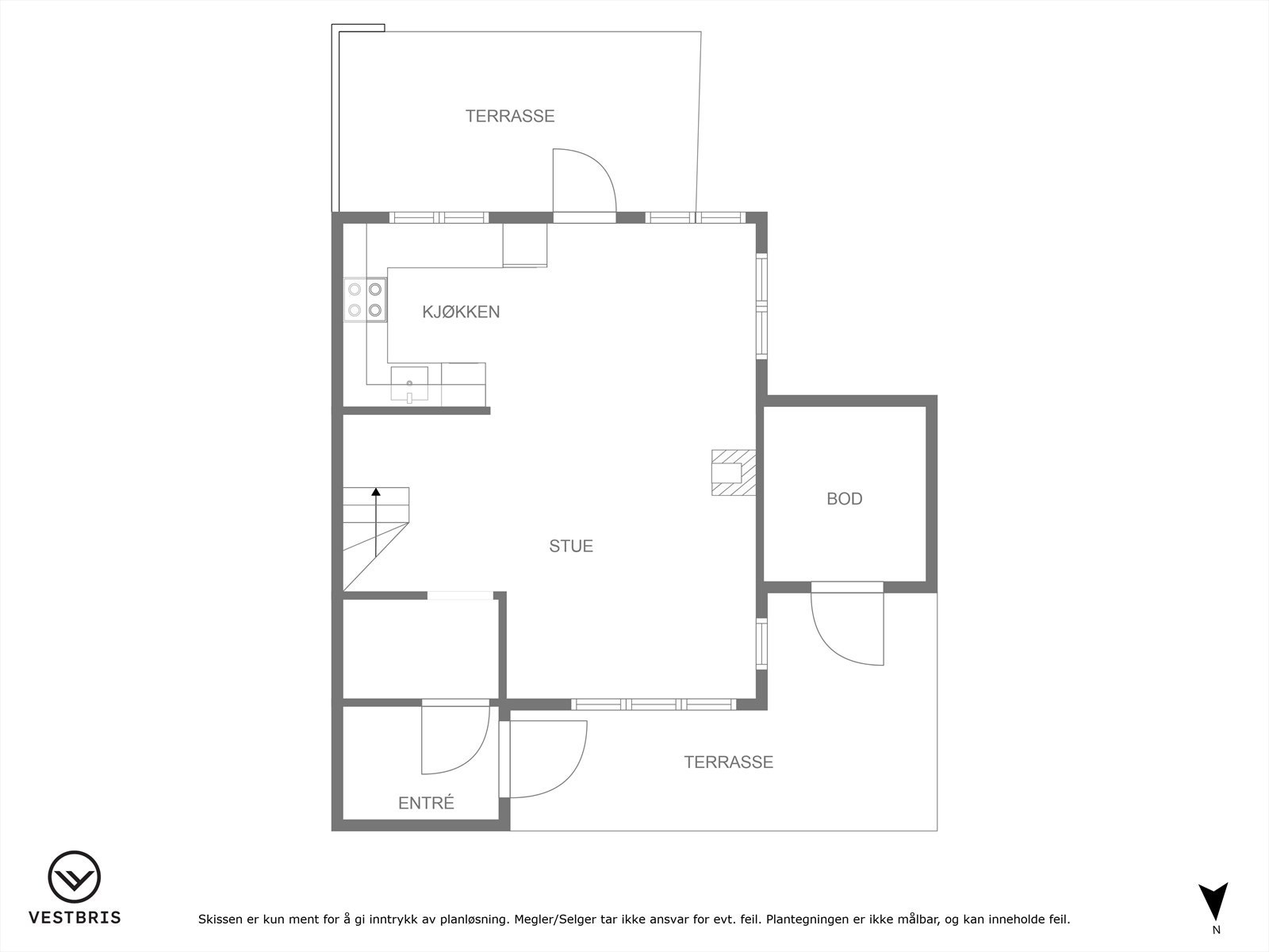 Plantegning - 1. etasje. Galleribilde