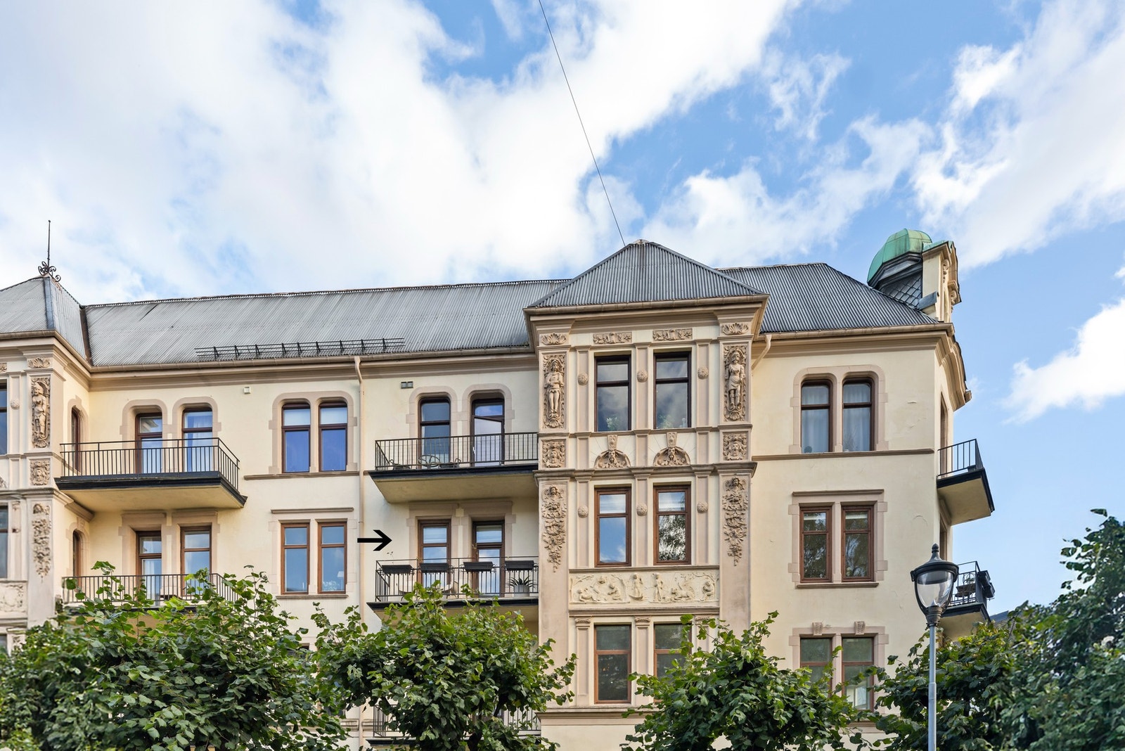 Fasade mot Oscars gate