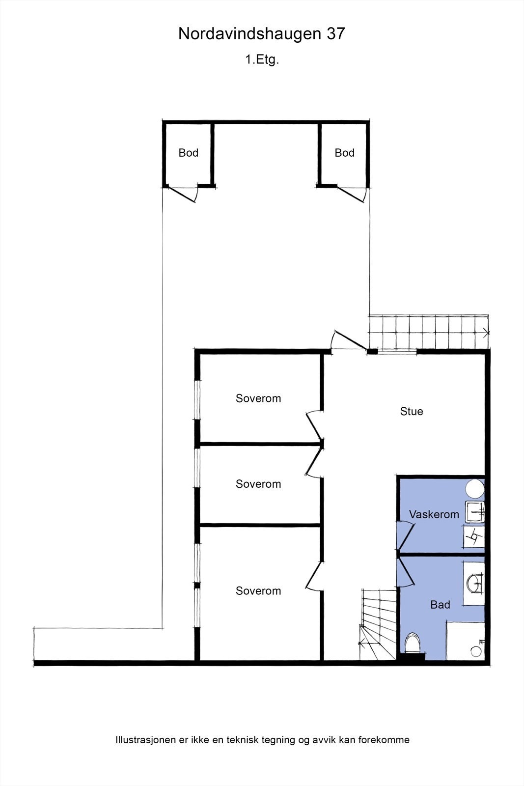 Plantegning underetasje. Galleribilde