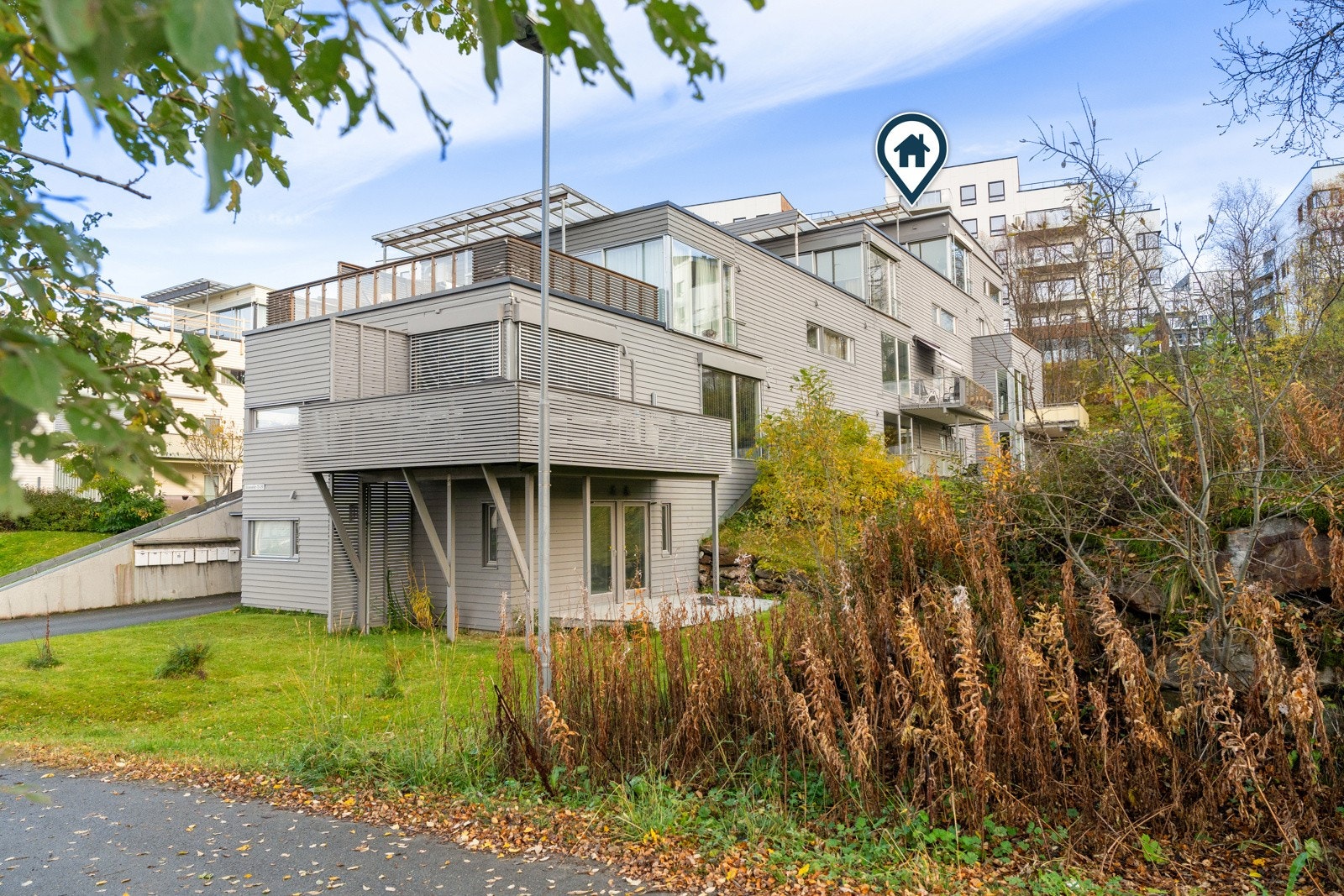 Stor terrasseleilighet over 2 plan med fantastisk utsikt.