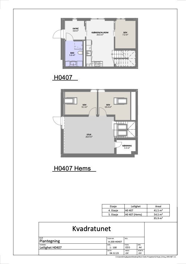 Plantegning Galleribilde