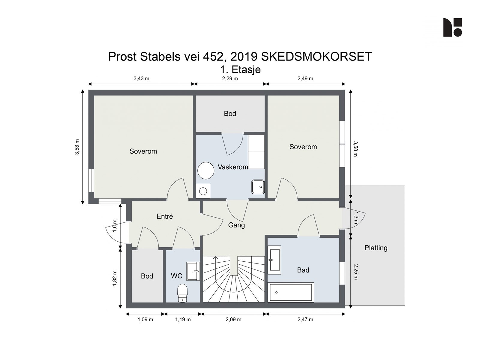 Plantegning - 1. etasje Galleribilde