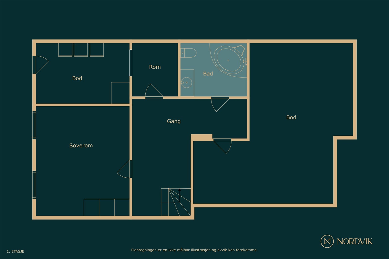 Plantegning - underetasje Galleribilde