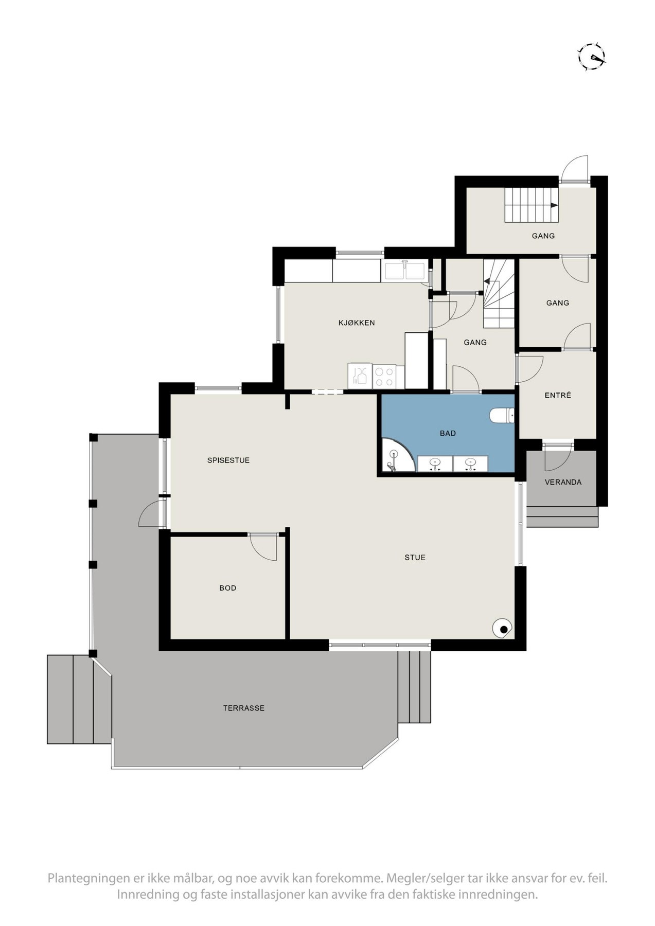 Plantegning 1.etasje Galleribilde