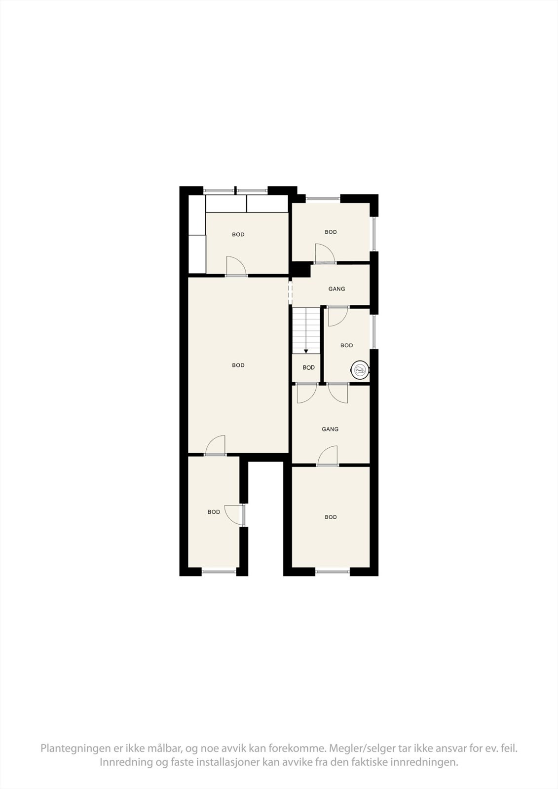 Plantegning kjeller. Galleribilde