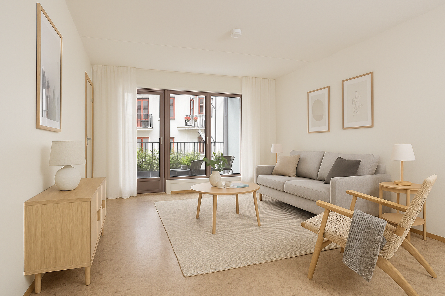 Digitalt stylet stue Galleribilde