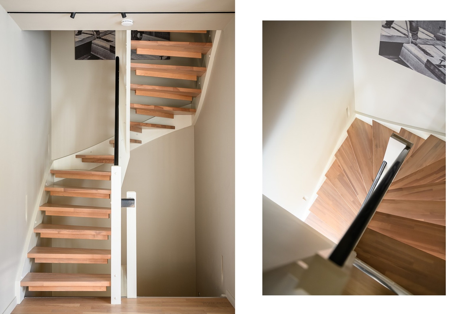 Fin trappegang mellom etasjene. Galleribilde