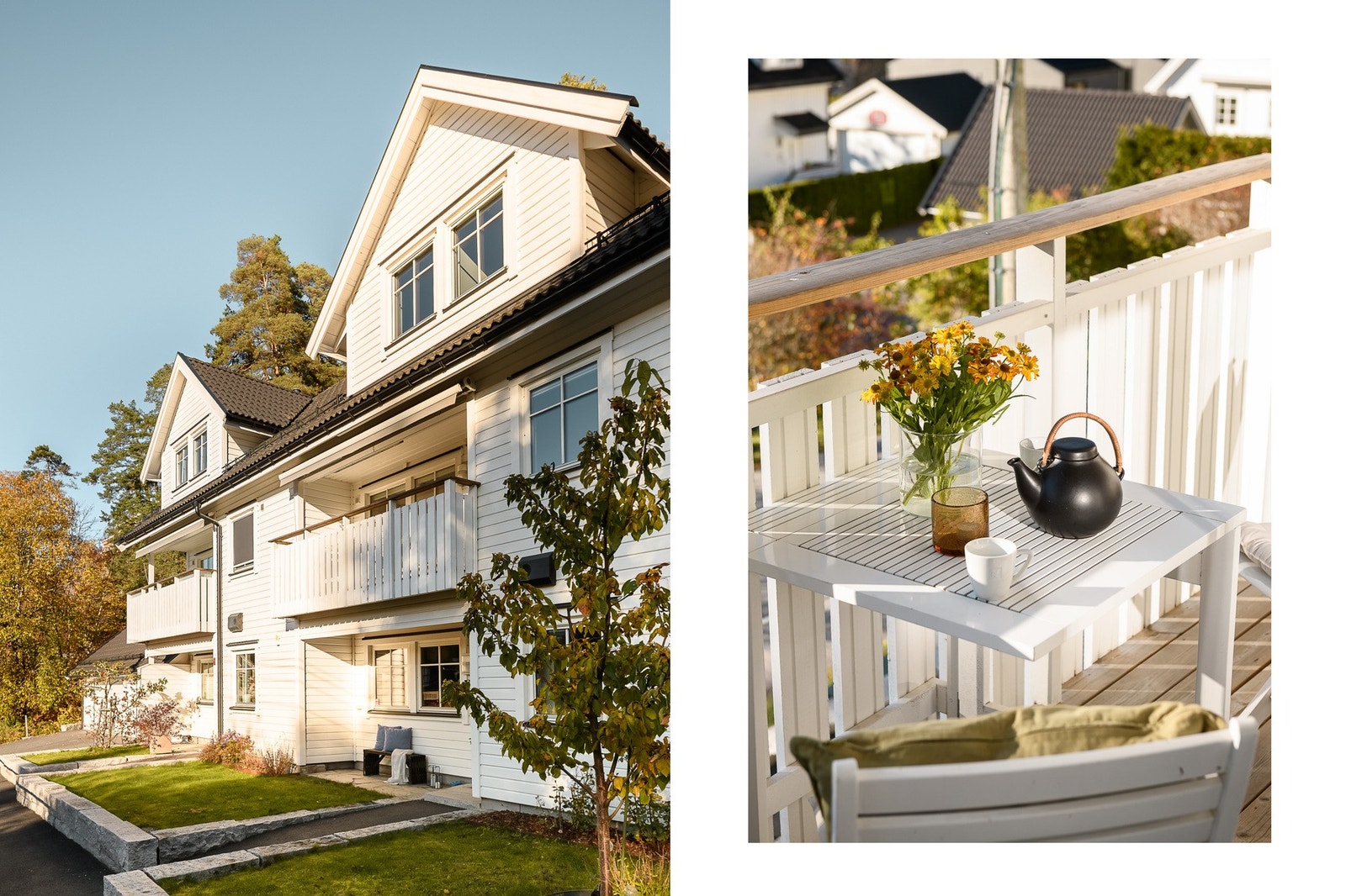 Fin fasade på hjemmet. Galleribilde