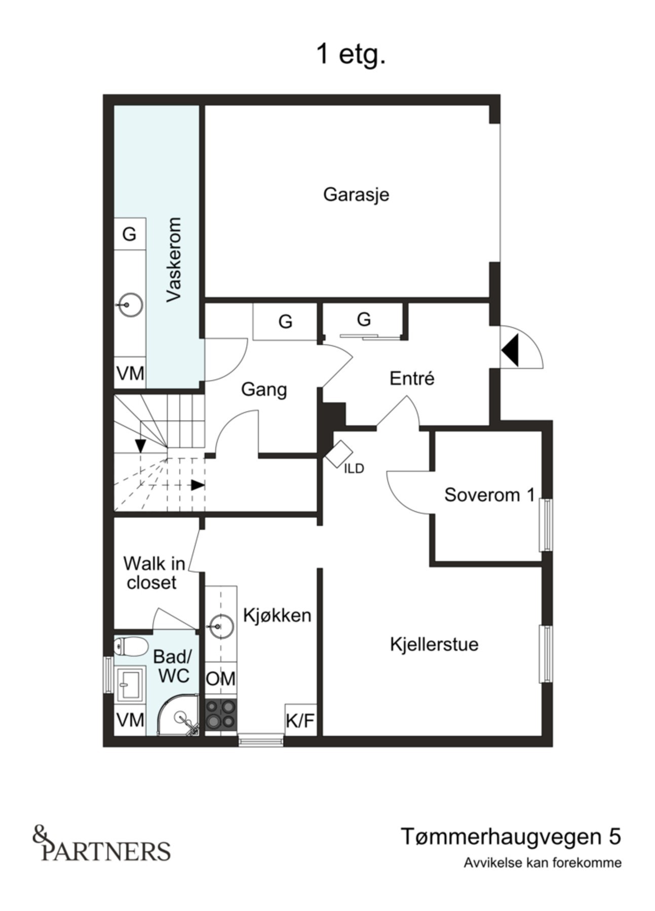 Plantegning 1. etasje Galleribilde