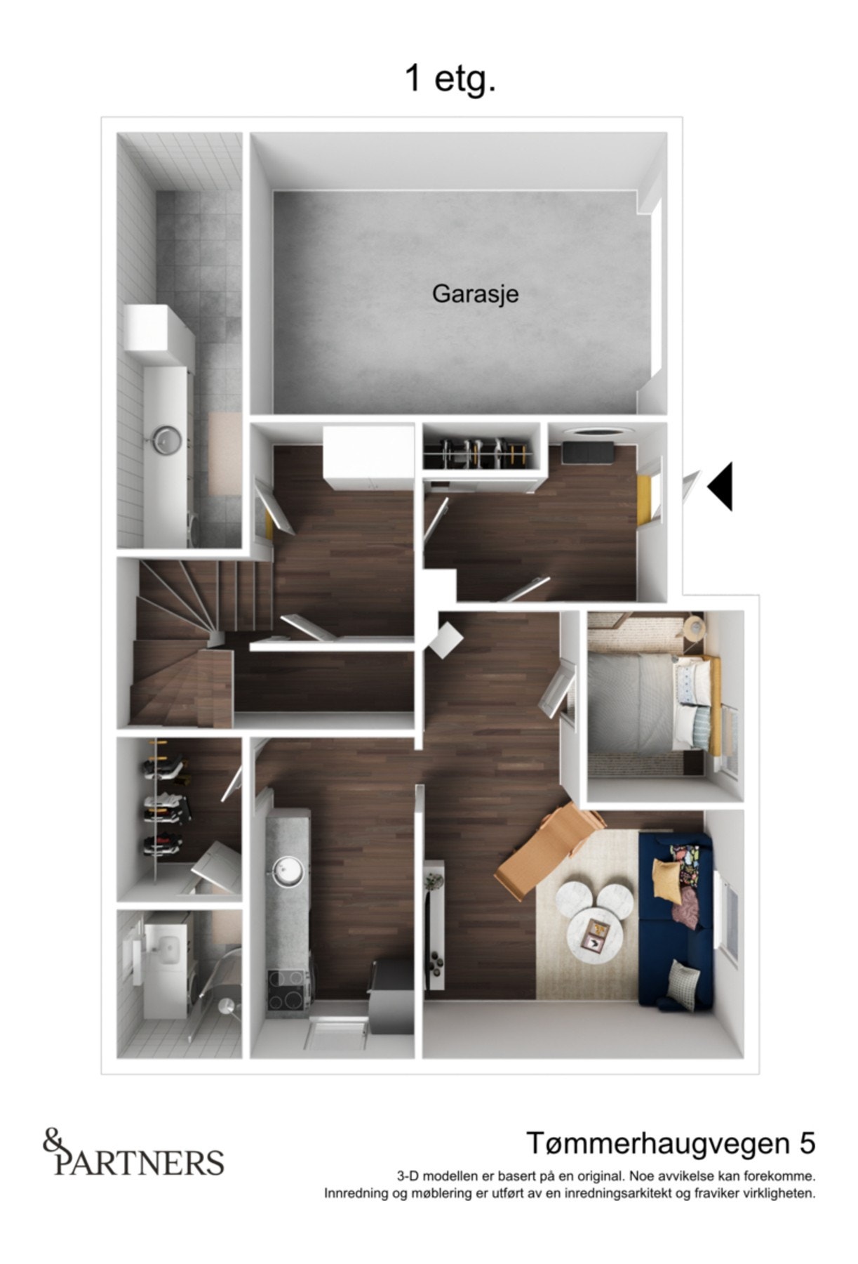 Planskisse 1. etasje Galleribilde