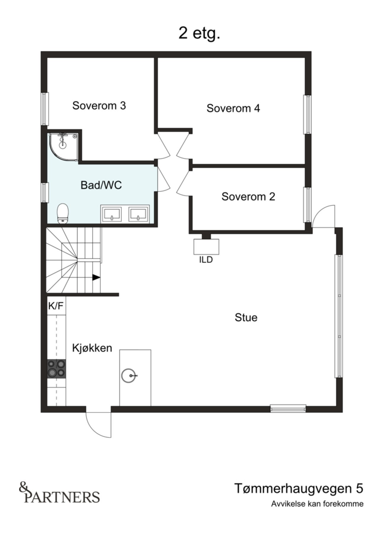 Plantegning 2. etasje Galleribilde
