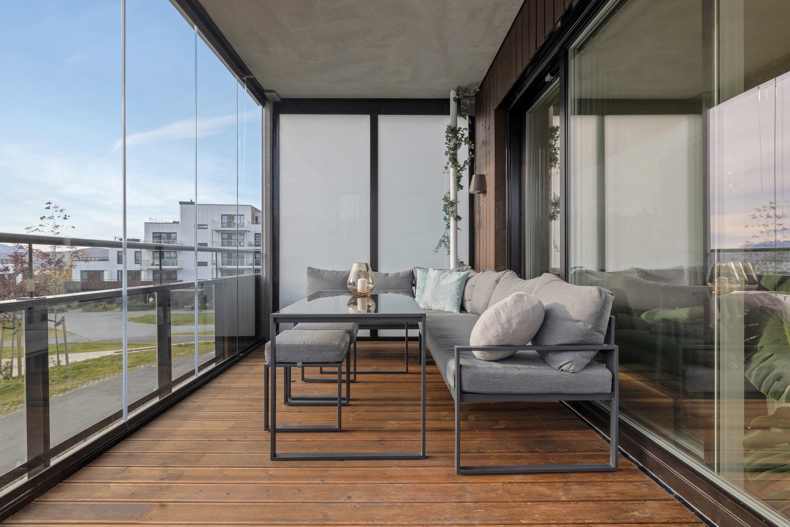 Vinterhagen er på ca. 12m2 Galleribilde