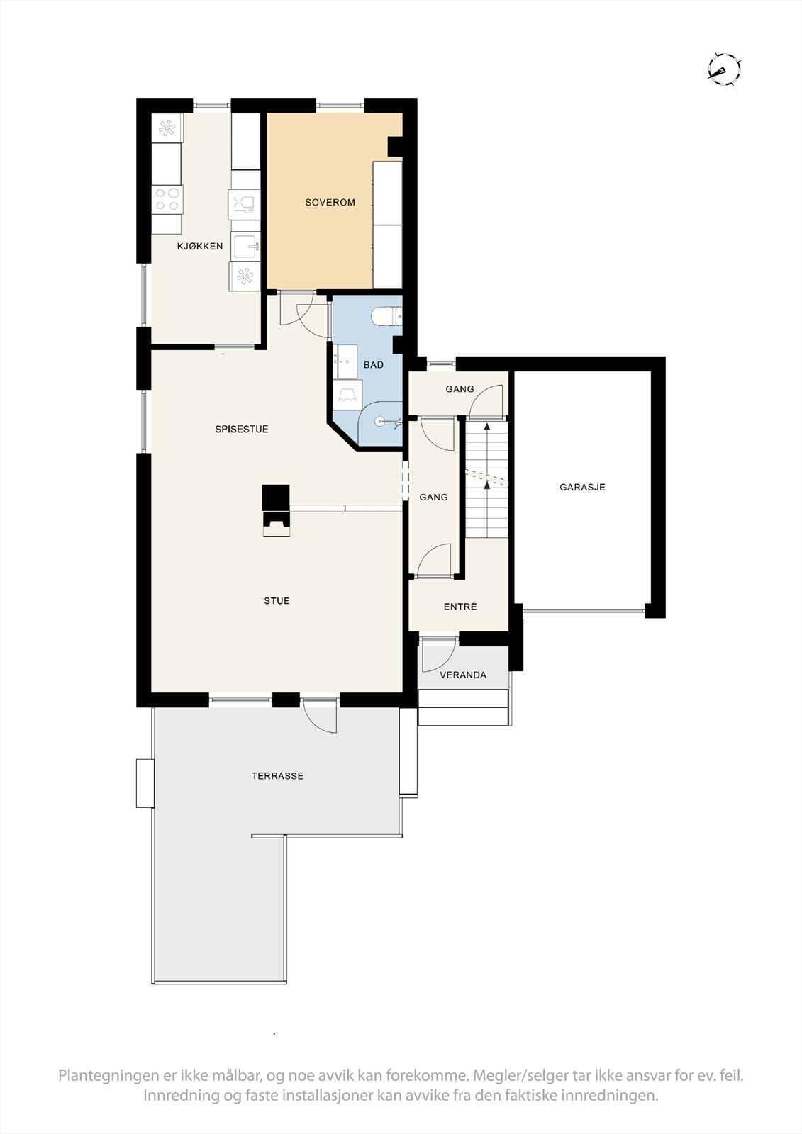 Plantegning første etasje Galleribilde