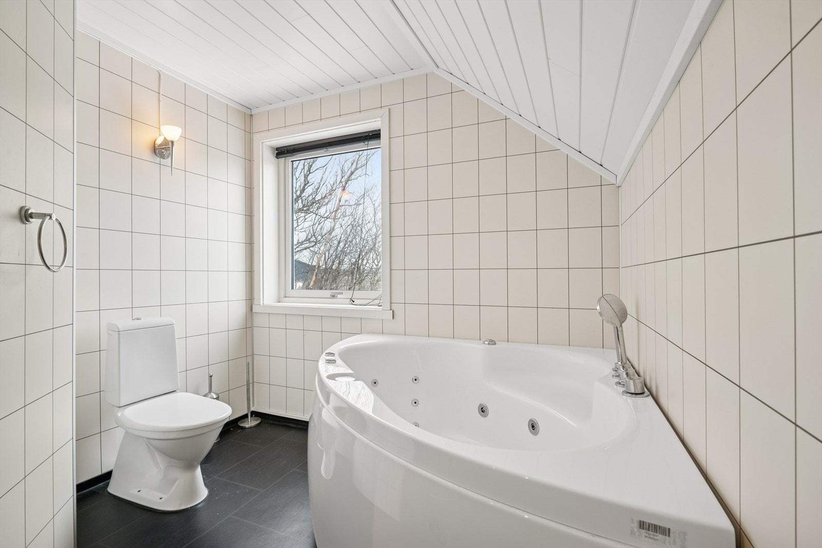 Lyse farger på vegger og tak gir god effekt med vindu som slipper inn godt med lys Galleribilde