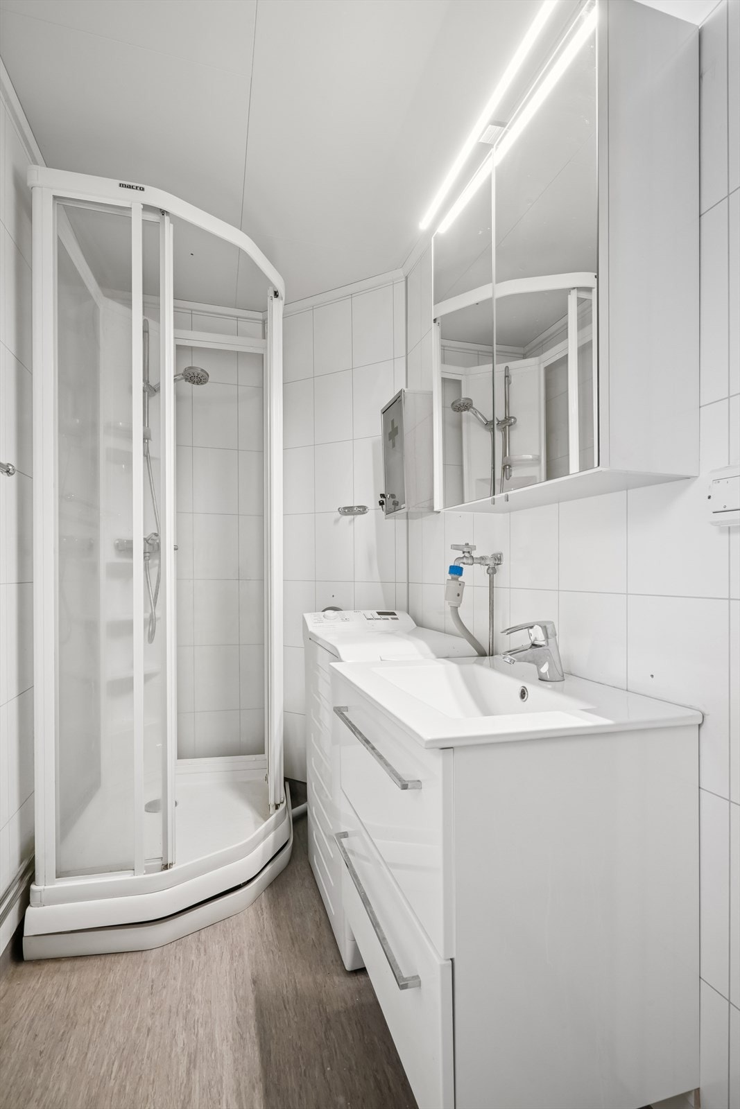 Også her er det oppkobling for vaskemaskin Galleribilde