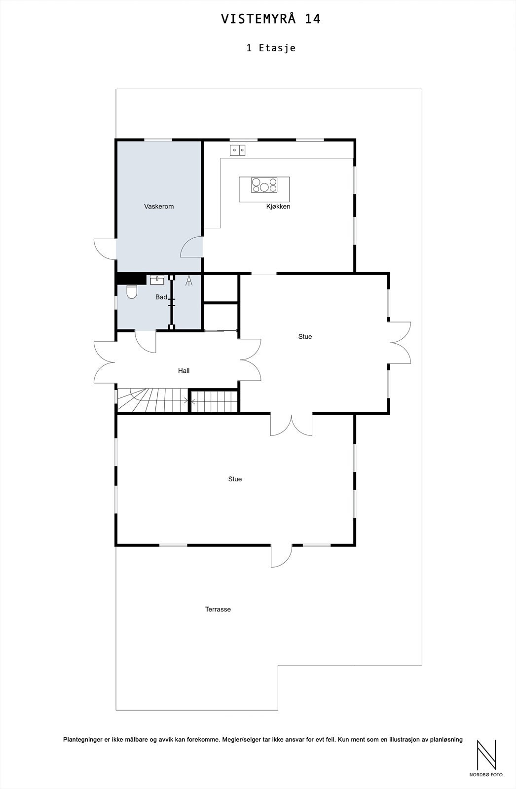 Plantegning 1. etasje Galleribilde