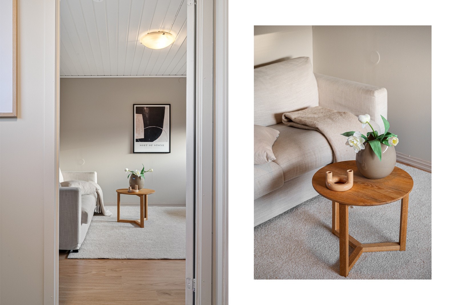 Lofstue. Det finnes ikke tegninger, ferdigattest eller brukstillatelse på innredening av loftsetasje. Galleribilde