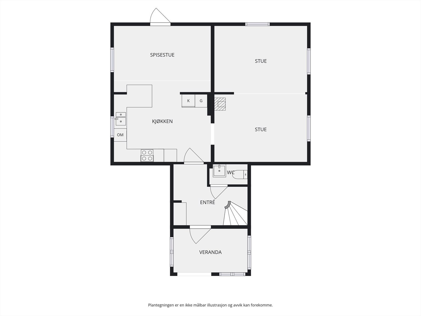 Plantegning 1. etasje. Galleribilde