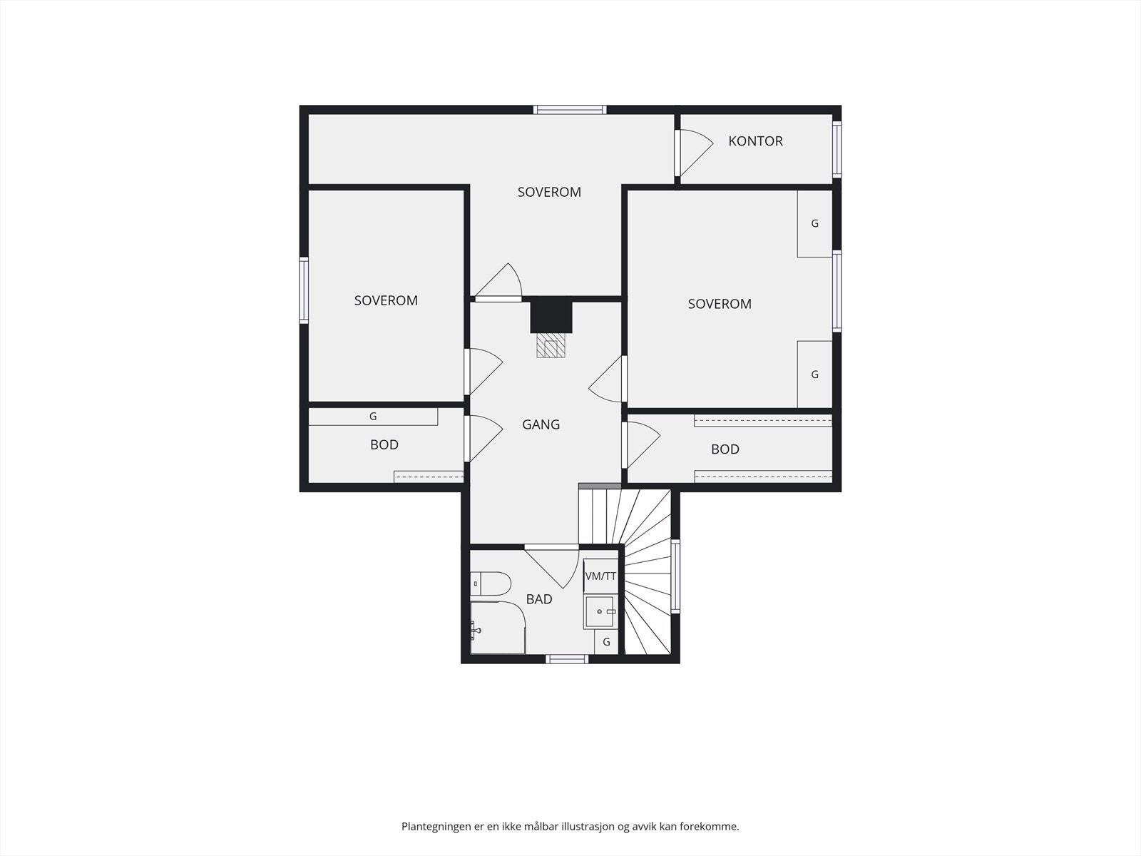 Plantegning 2. etasje. Galleribilde