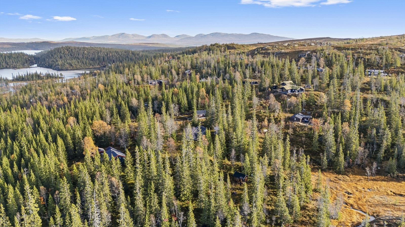 I bakkant kan man se over svenskegrensen og Anjan. Galleribilde