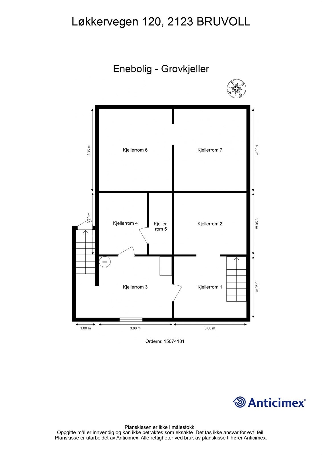 Plantegning underetasje. Galleribilde