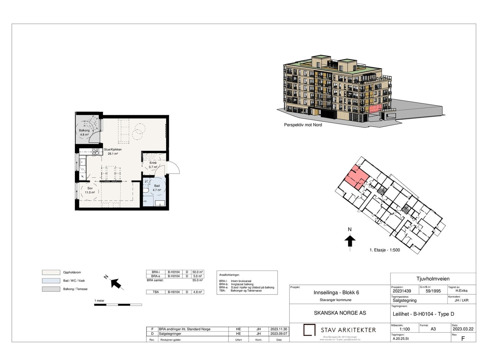 Salgstegning B104 Galleribilde