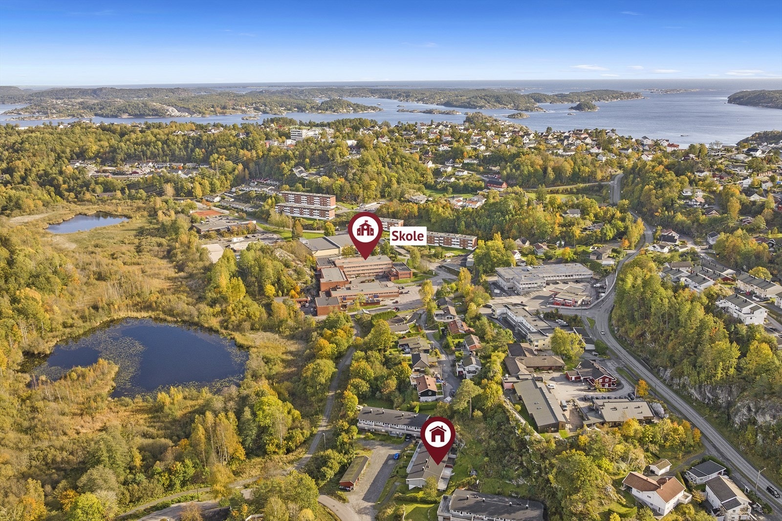 Kort vei til Kragerø vgs. Galleribilde