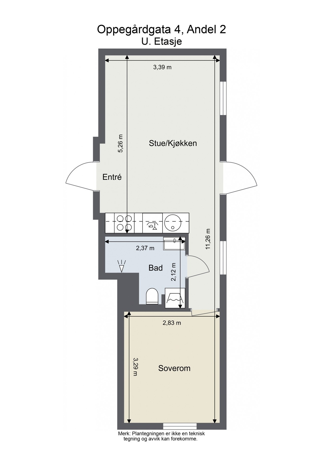 Plantegning. Skissen er ikke målbar og kun ment som illustrasjon. Galleribilde