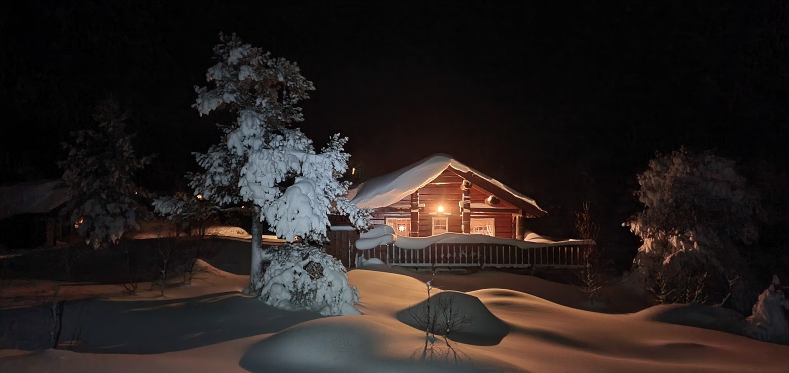 Vinterstemning ved hytta! (Privat foto) Galleribilde