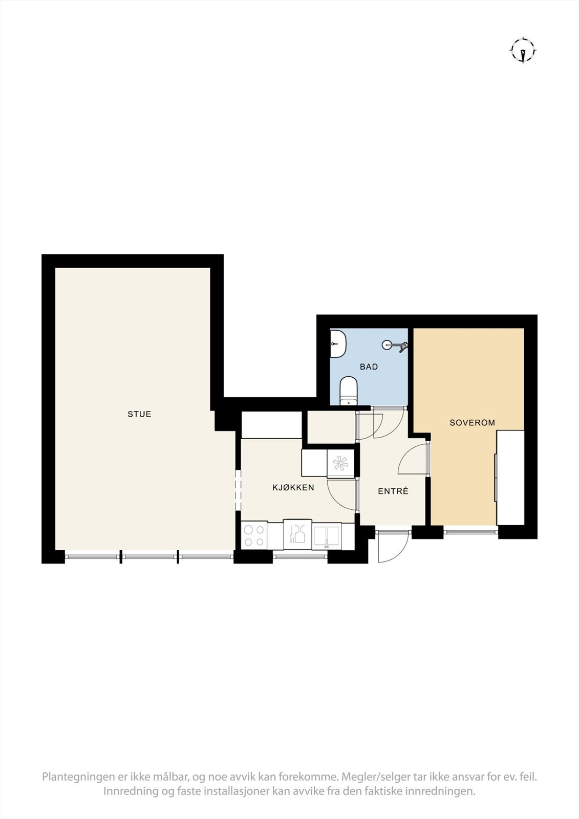 Plantegning utleiedel. Galleribilde