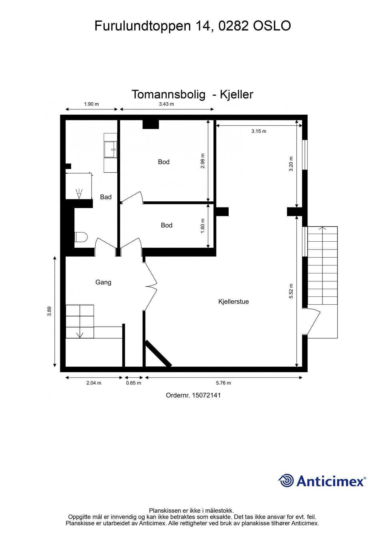 Plantegning - Kjeller. Galleribilde