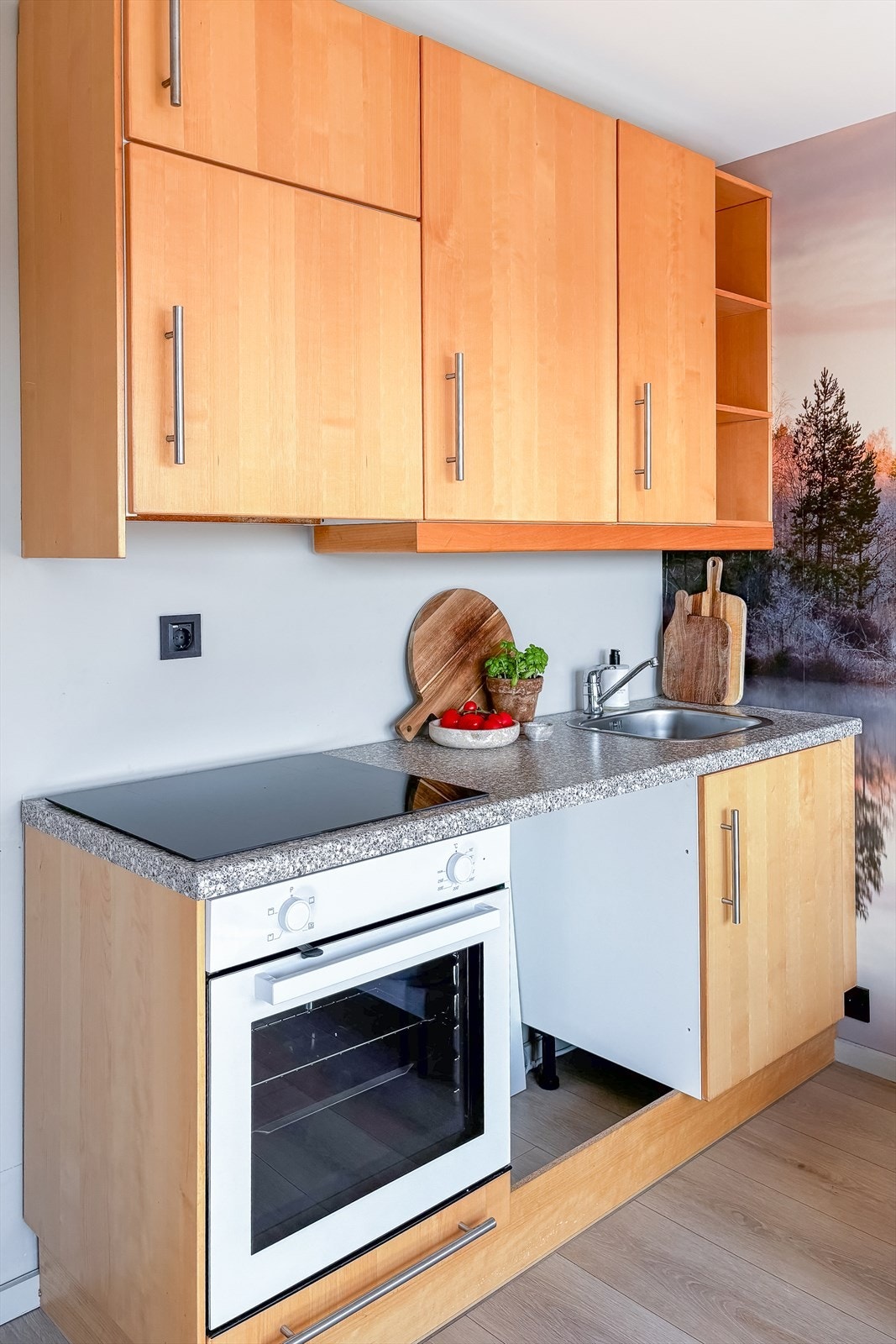 Integrert stekeovn, platetopp og avtrekksvifte Galleribilde