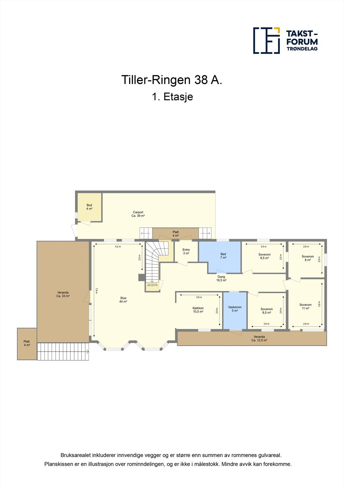 Planskisse 1.etasje. Galleribilde