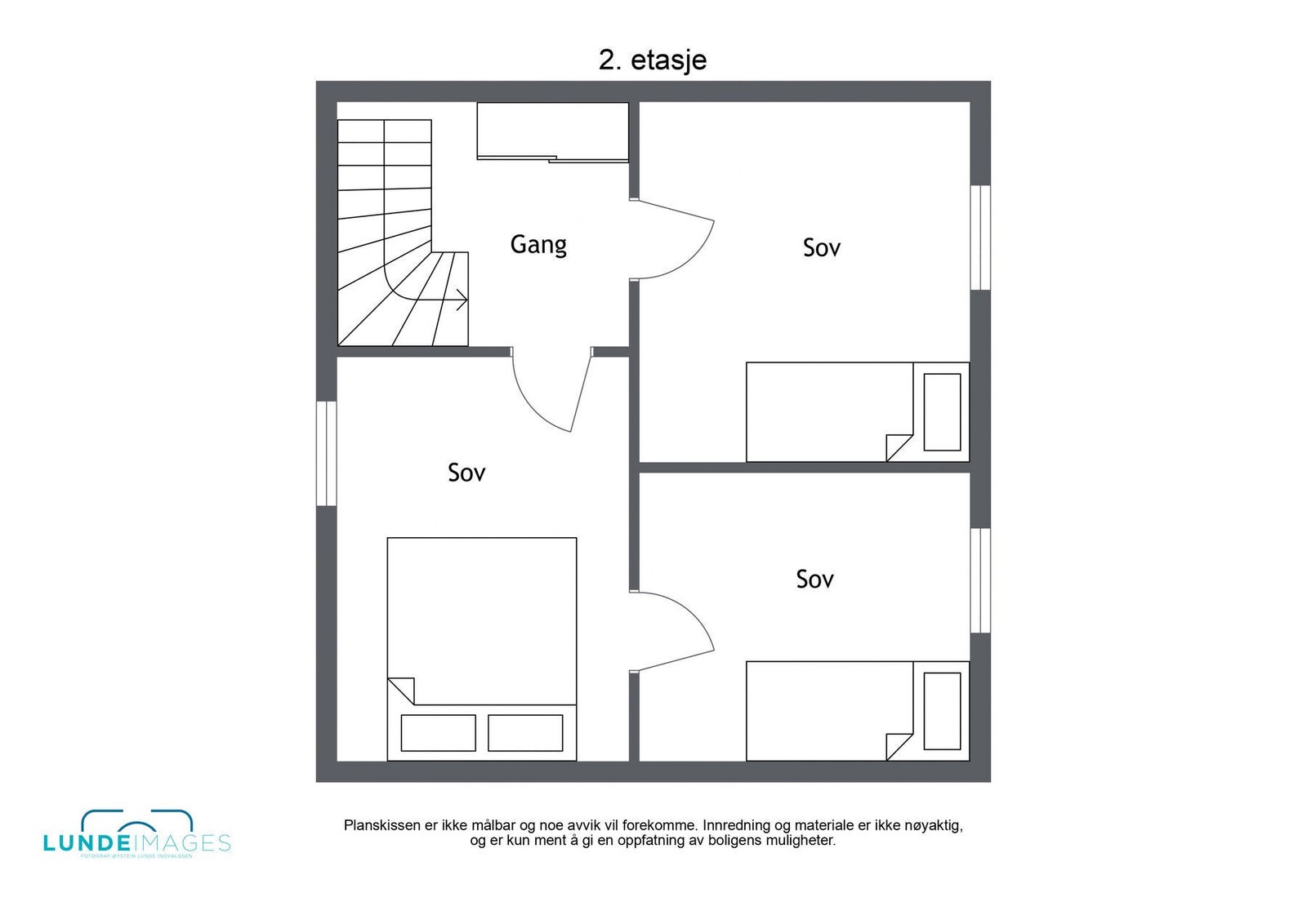 Planskisse 2. etasje - ikke målbar Galleribilde