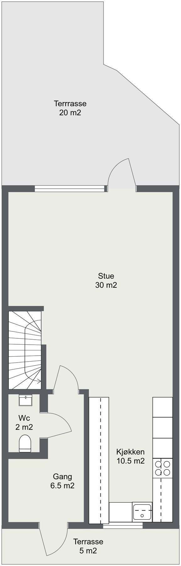 Planskisse 1.etasje. Galleribilde