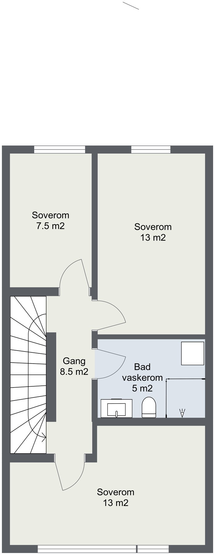 Planskisse 2.etasje. Galleribilde